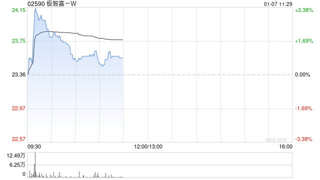 极智嘉-W盘初涨超3% 机构指公司在智能仓储运用AI技术方面具领先优势