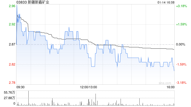 新疆新鑫矿业遭中金投资(集团)有限公司减持690万股 每股均价2.98港元