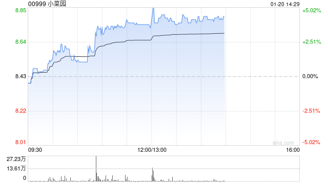 小菜园午后涨超3% 近日拟设合资开拓线上及社区即食业务